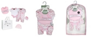 Rock-A-Bye Baby Boutique Baby Girls 5 Piece Floral Bows Layette Gift Set